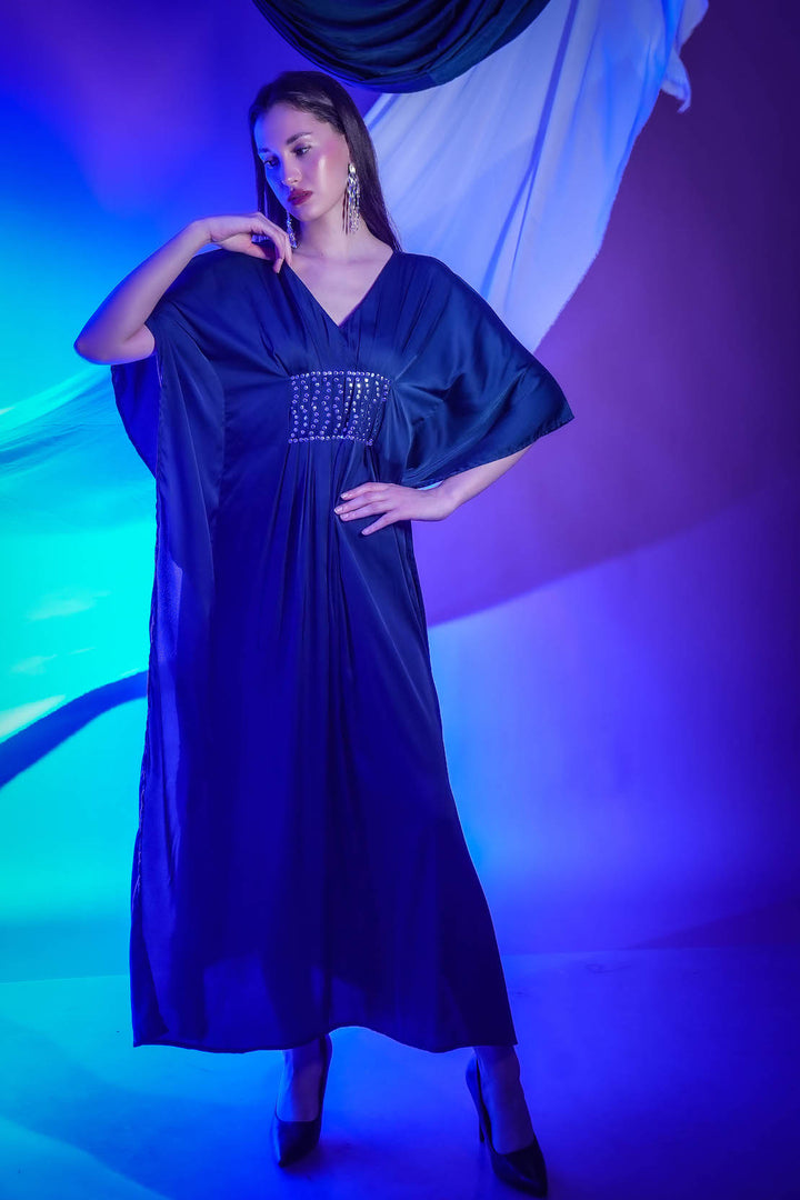Moonlit Drape Kaftan Dress