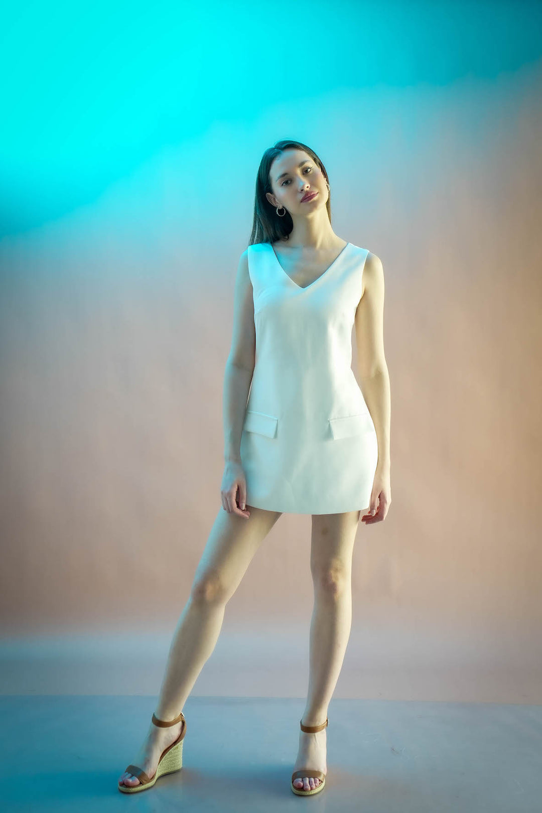 Luna Set – Satin Playsuit Dress & Cropped Blazer