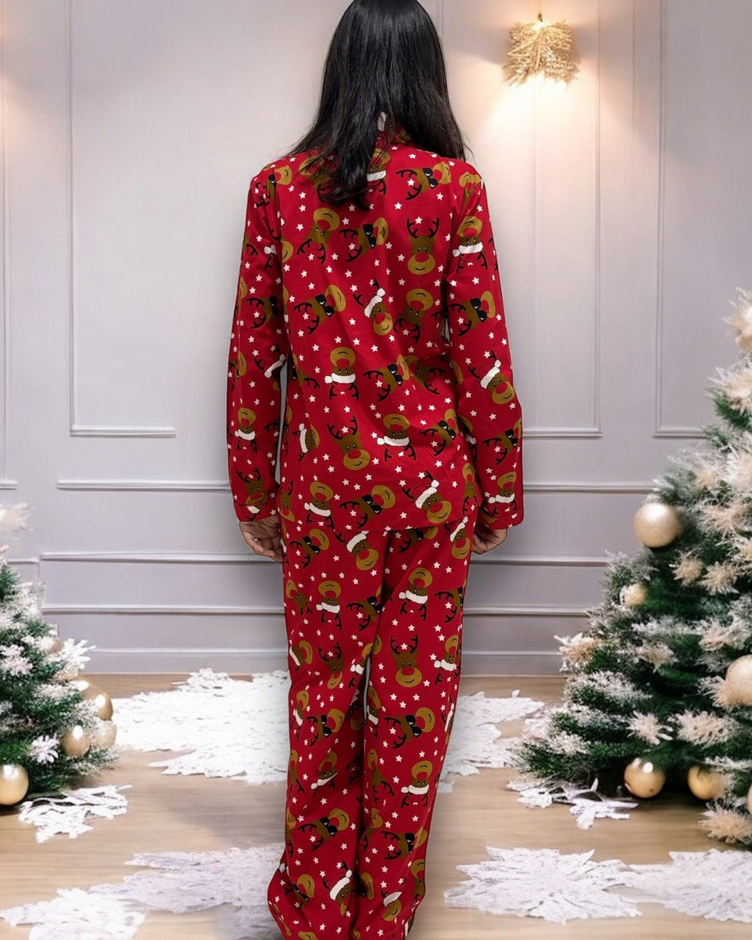 Reindeer Printed Christmas Nightsuit