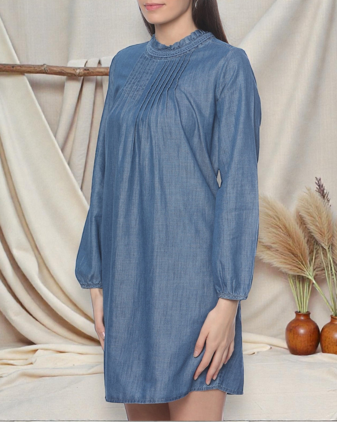 A-line Denim Mini Dress