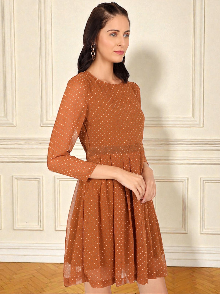 Polka Dotted English Flare Dress