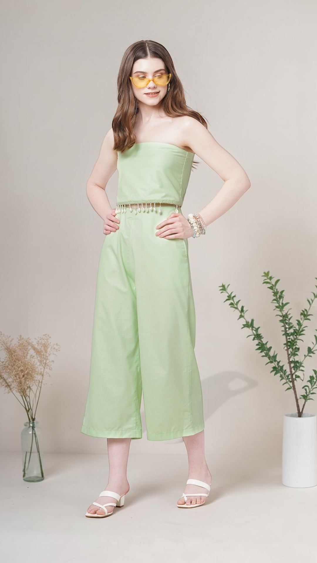 Bohemian Lime Green Co-ord Set