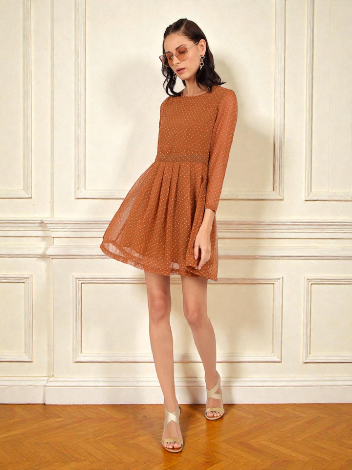 Polka Dotted English Flare Dress