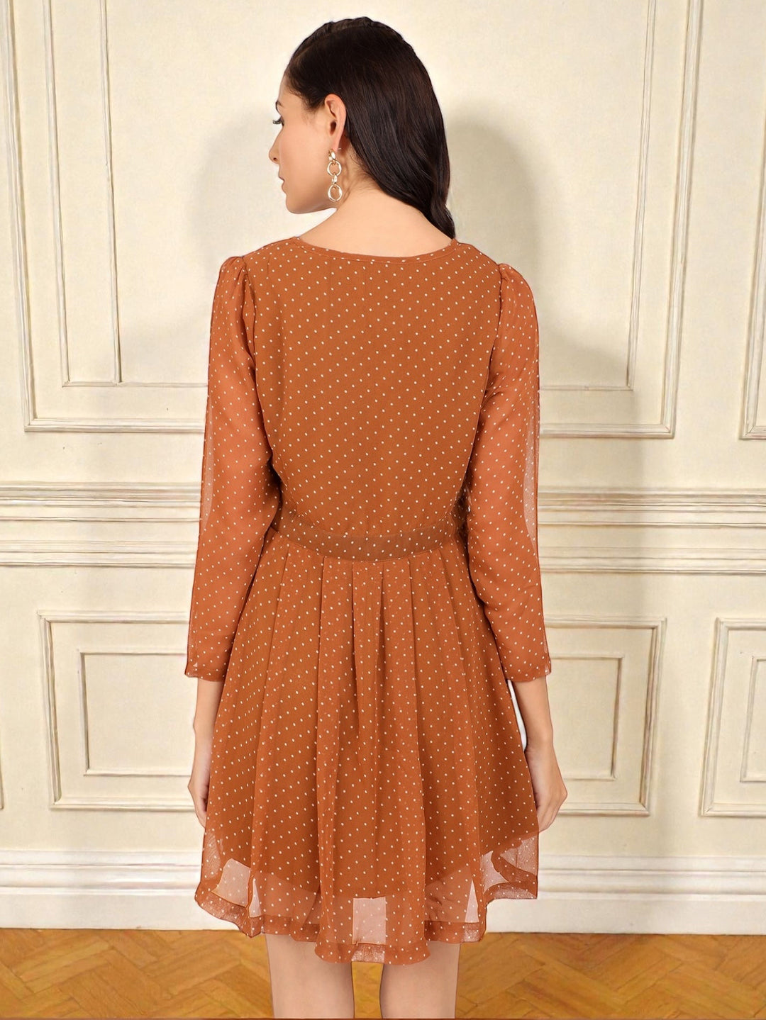 Polka Dotted English Flare Dress