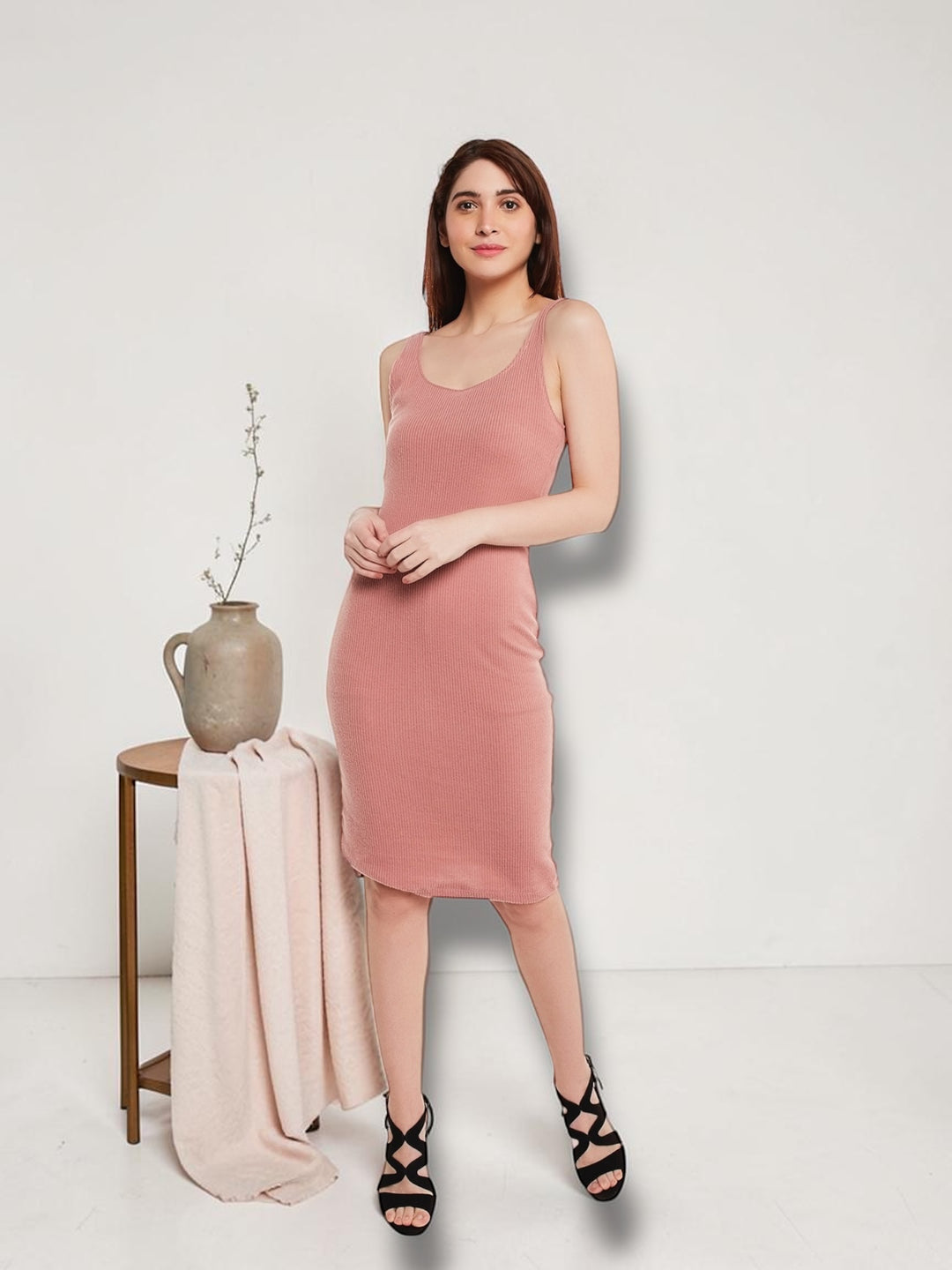 Peach Bodycon Dress