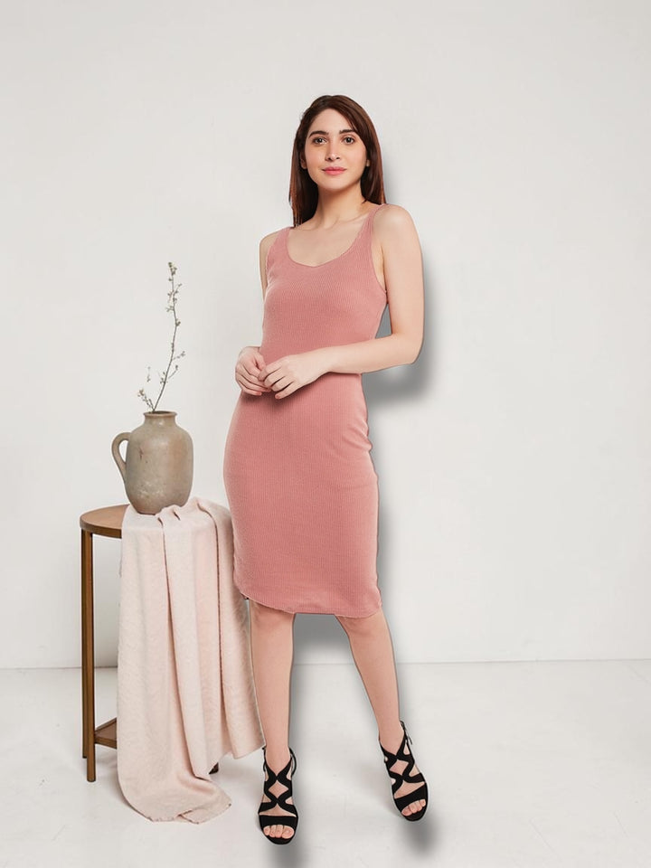 Peach Bodycon Dress