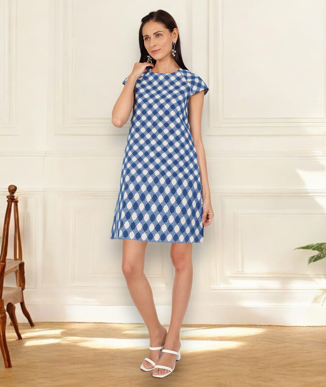 Cloud Jacquard Shift Dress