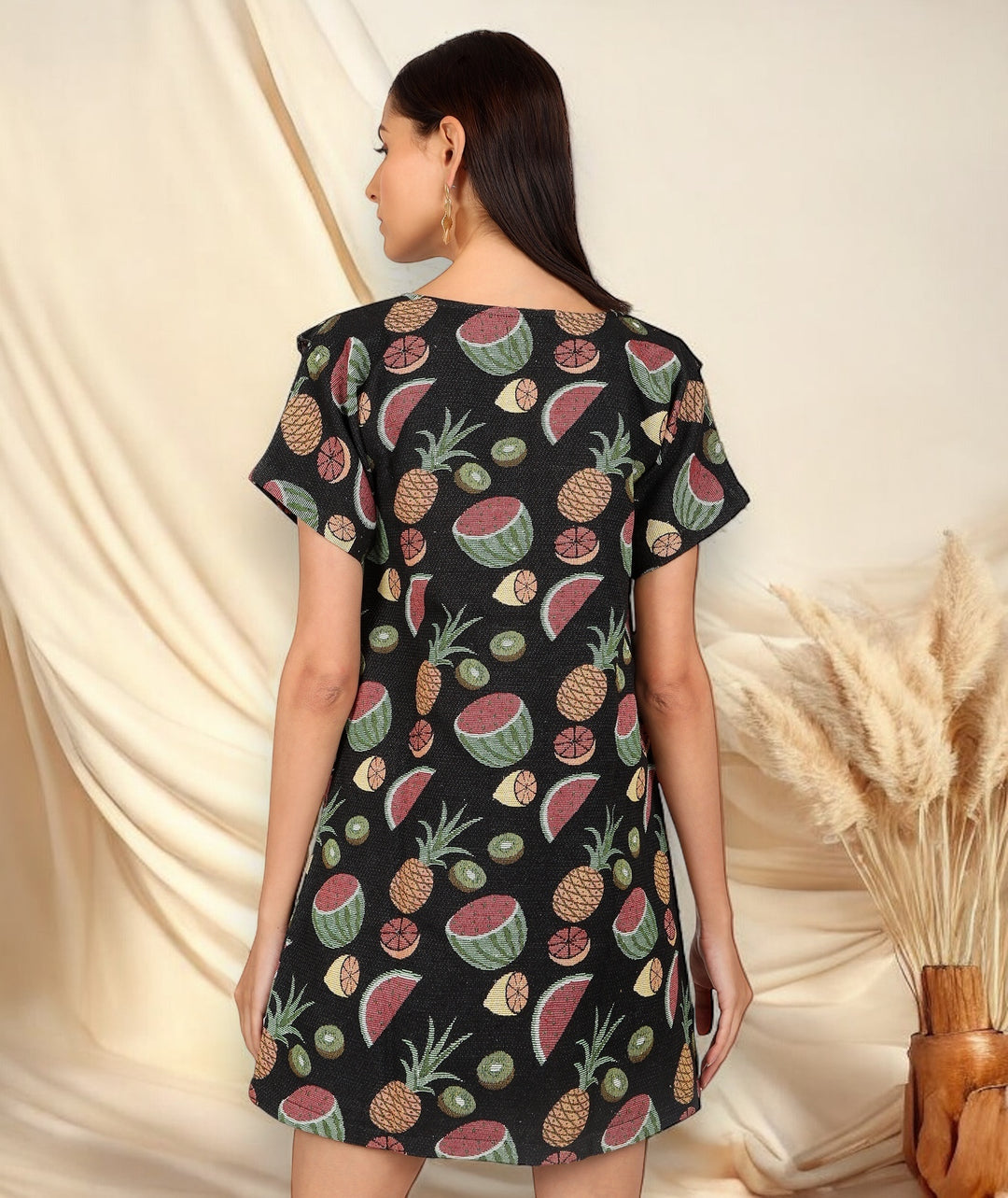 Fruity Frilled jacquard Dress