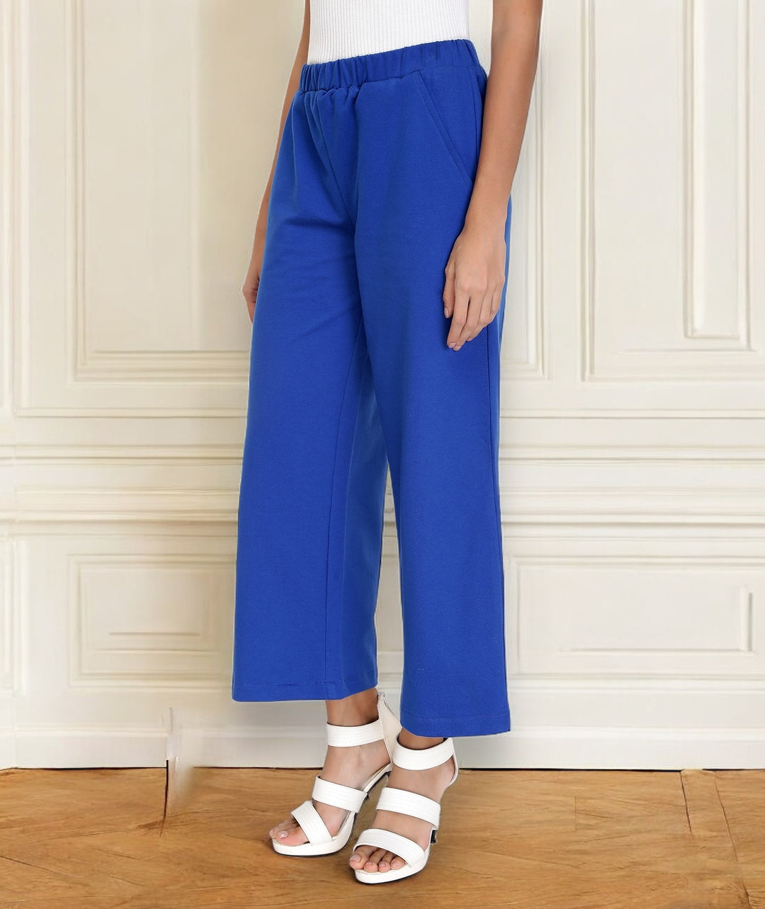 Blue Knitted Lounge Culottes