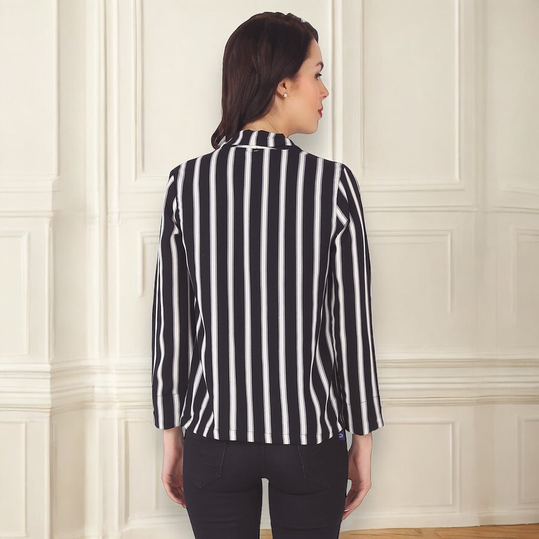 Black & White Striped Jacket