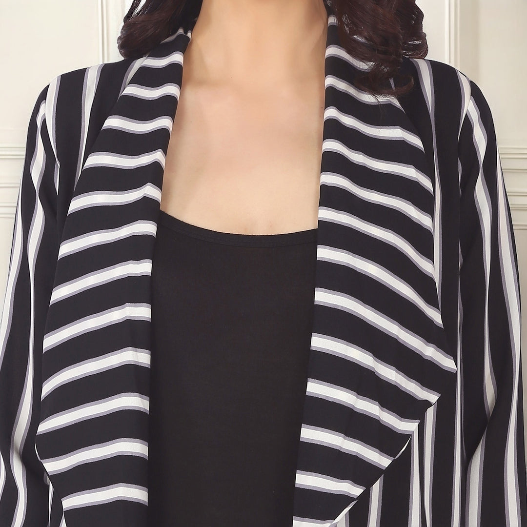 Black & White Striped Jacket