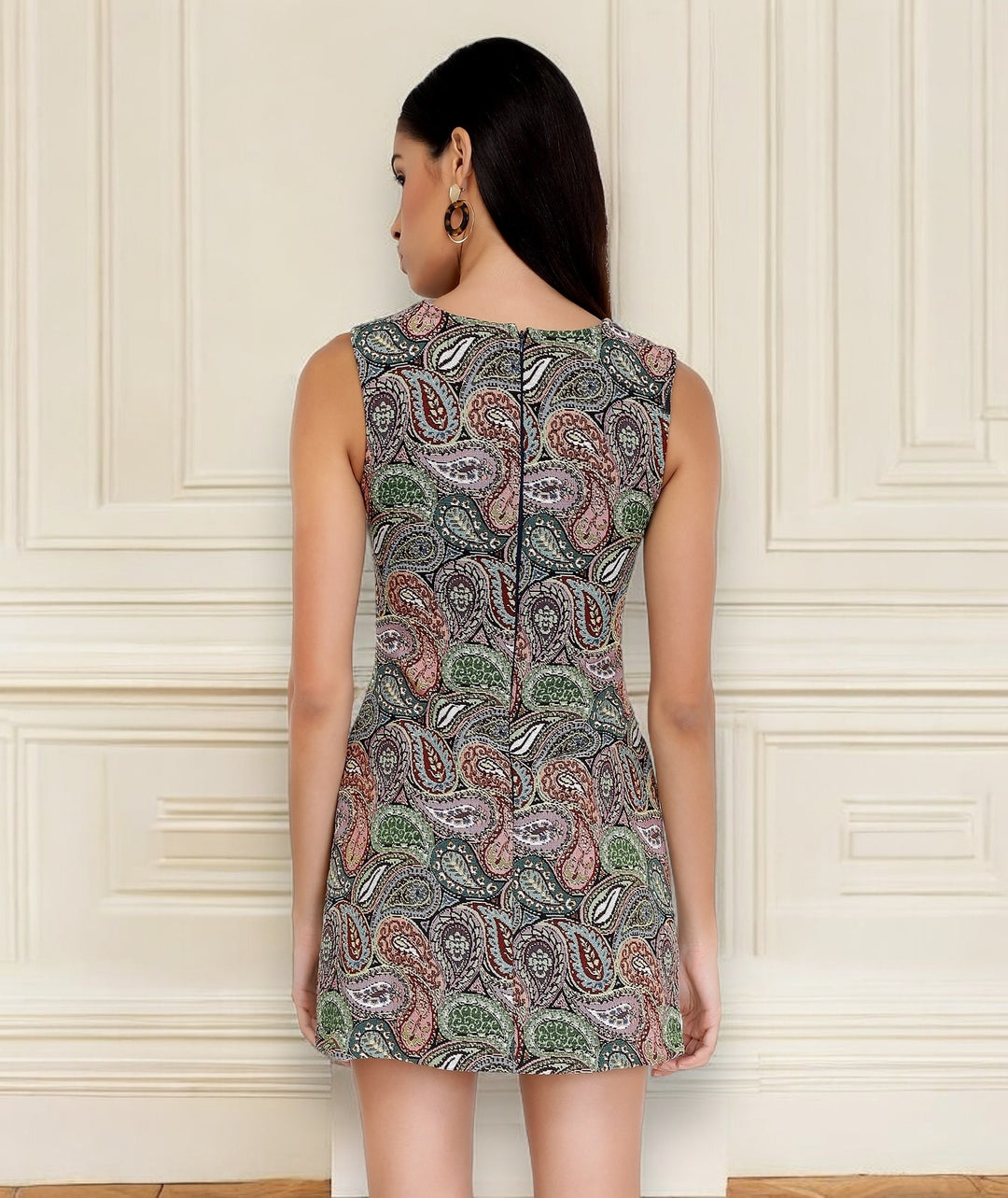 Paisley Jacquard Bodycon Dress