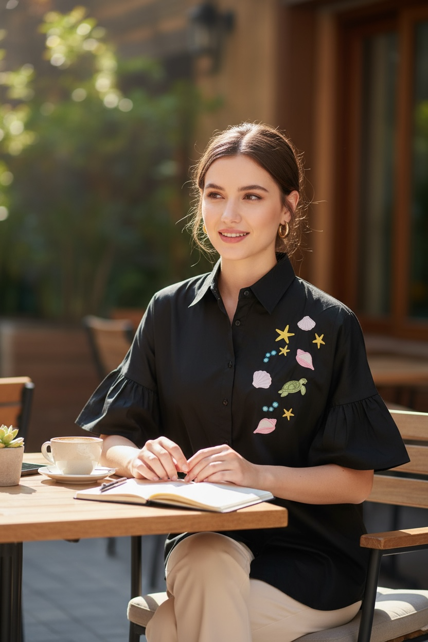 She Sells Sea Shells Shirt Dress