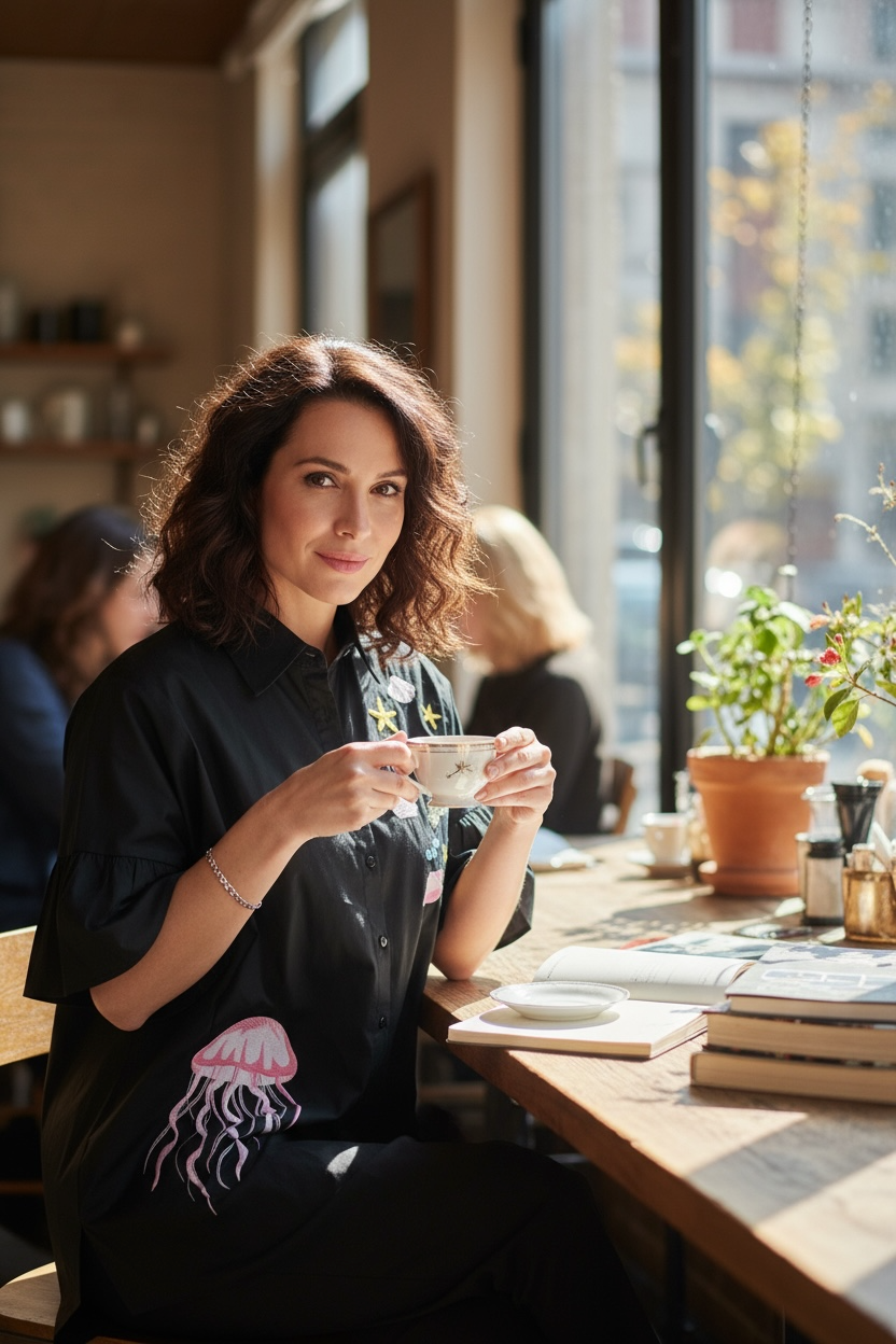She Sells Sea Shells Shirt Dress