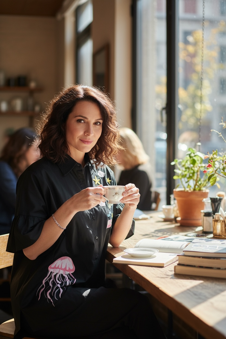 She Sells Sea Shells Shirt Dress