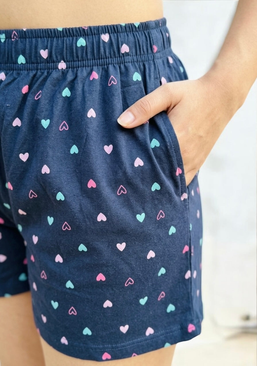 Heart Print Boxers Shorts
