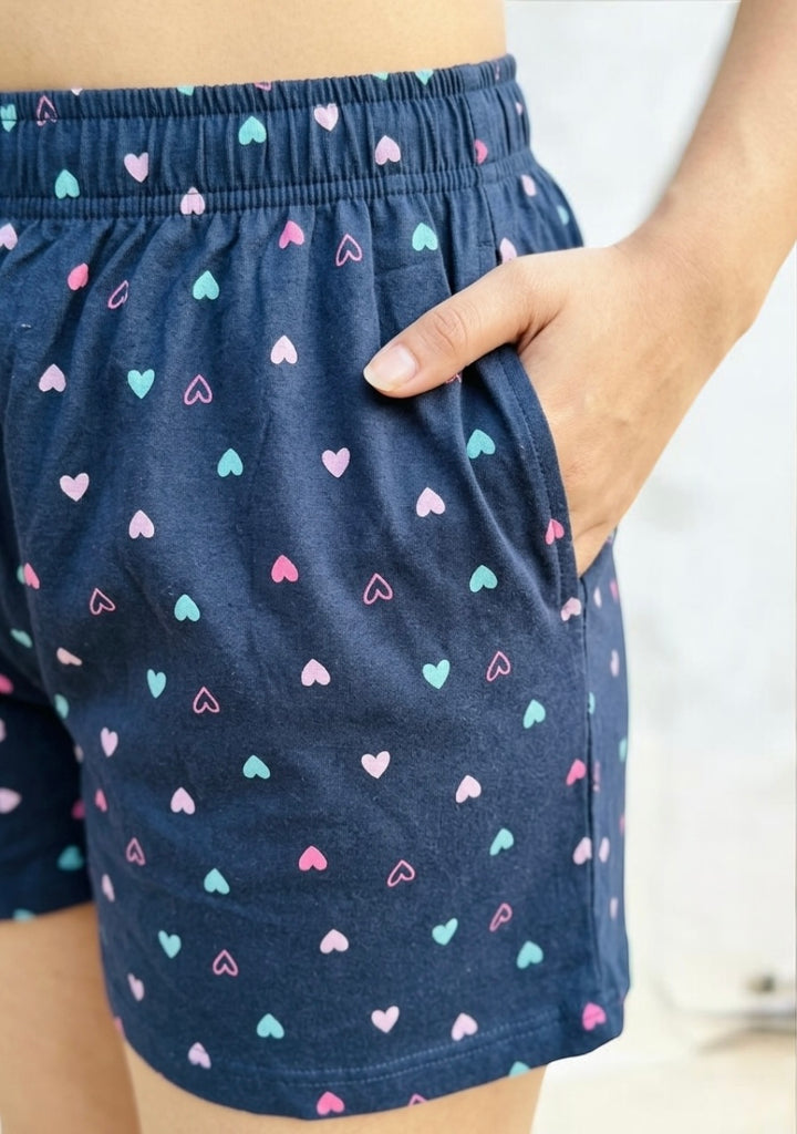 Heart Print Boxers Shorts