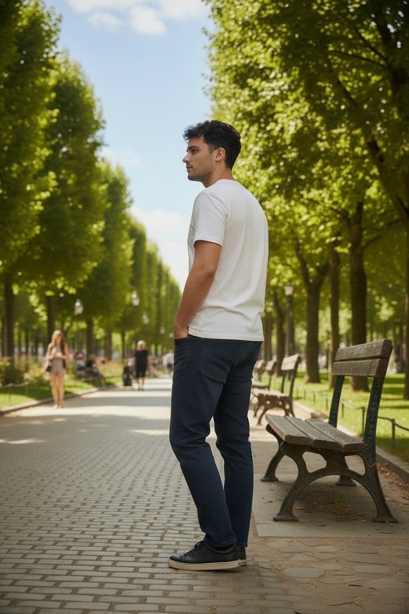 White Round Neck T-shirt