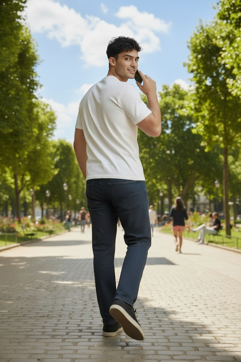 White Round Neck T-shirt