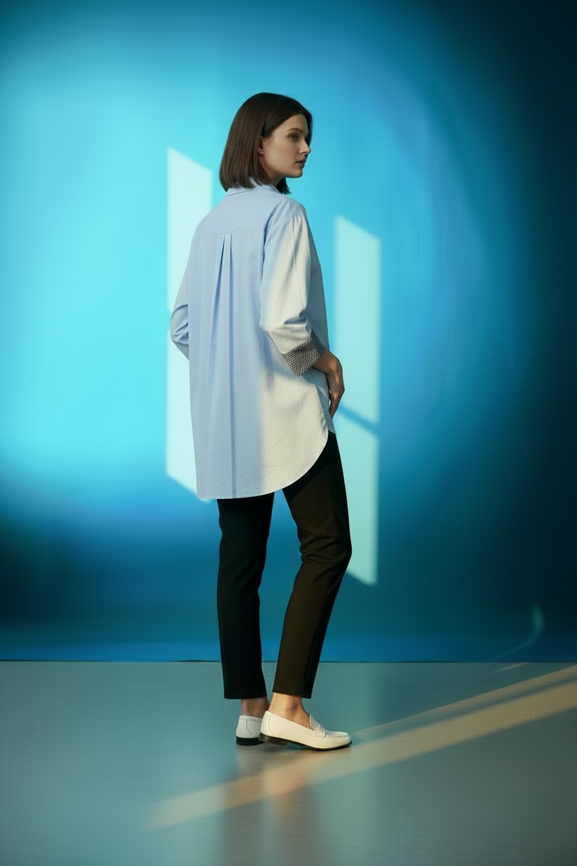 Embellished Angel Wing Statement Shirt
