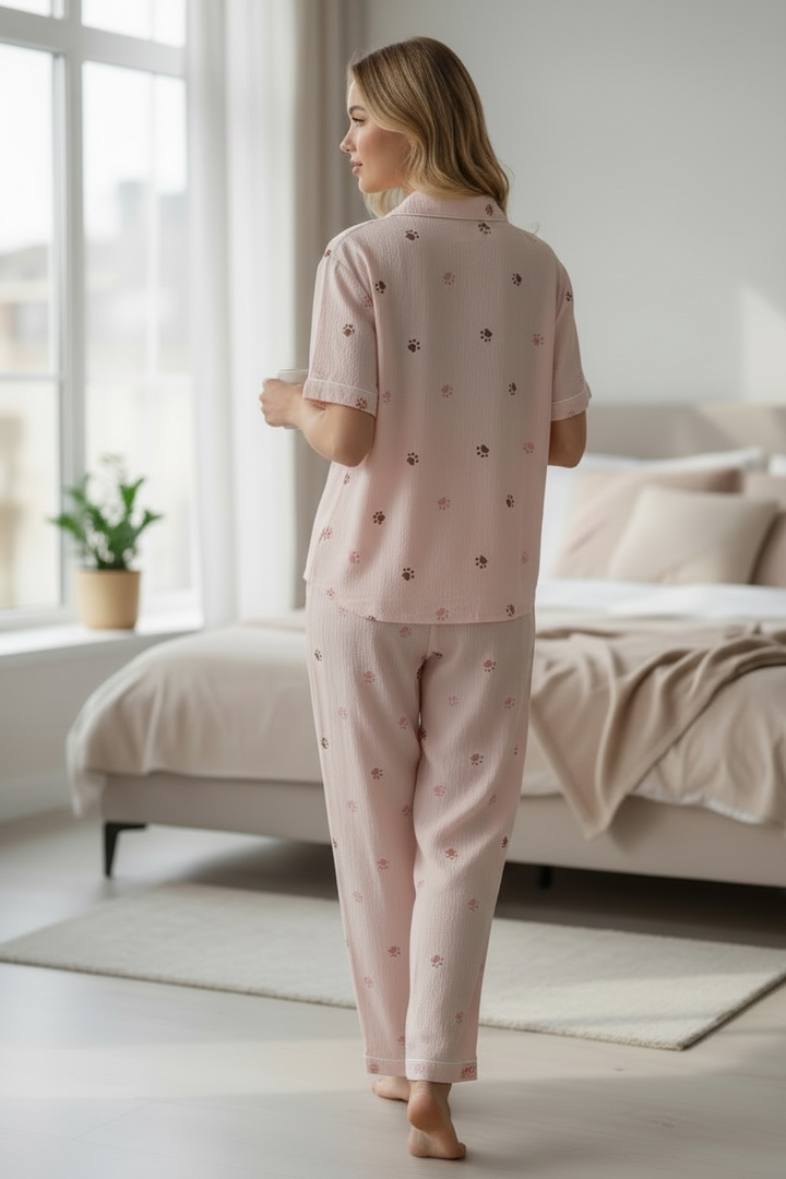 Blush Paw Print Lounge Set