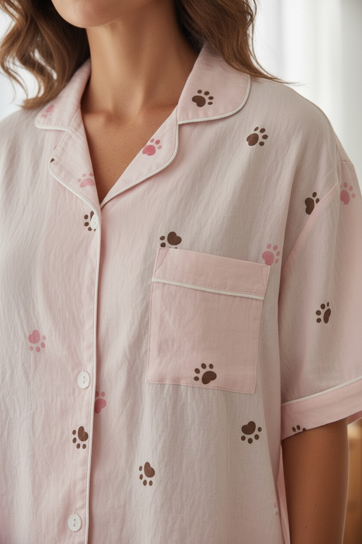 Blush Paw Print Lounge Set
