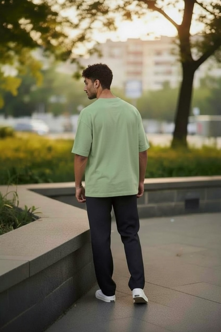 Sage green Dropped Shoulder Oversize T-shirt