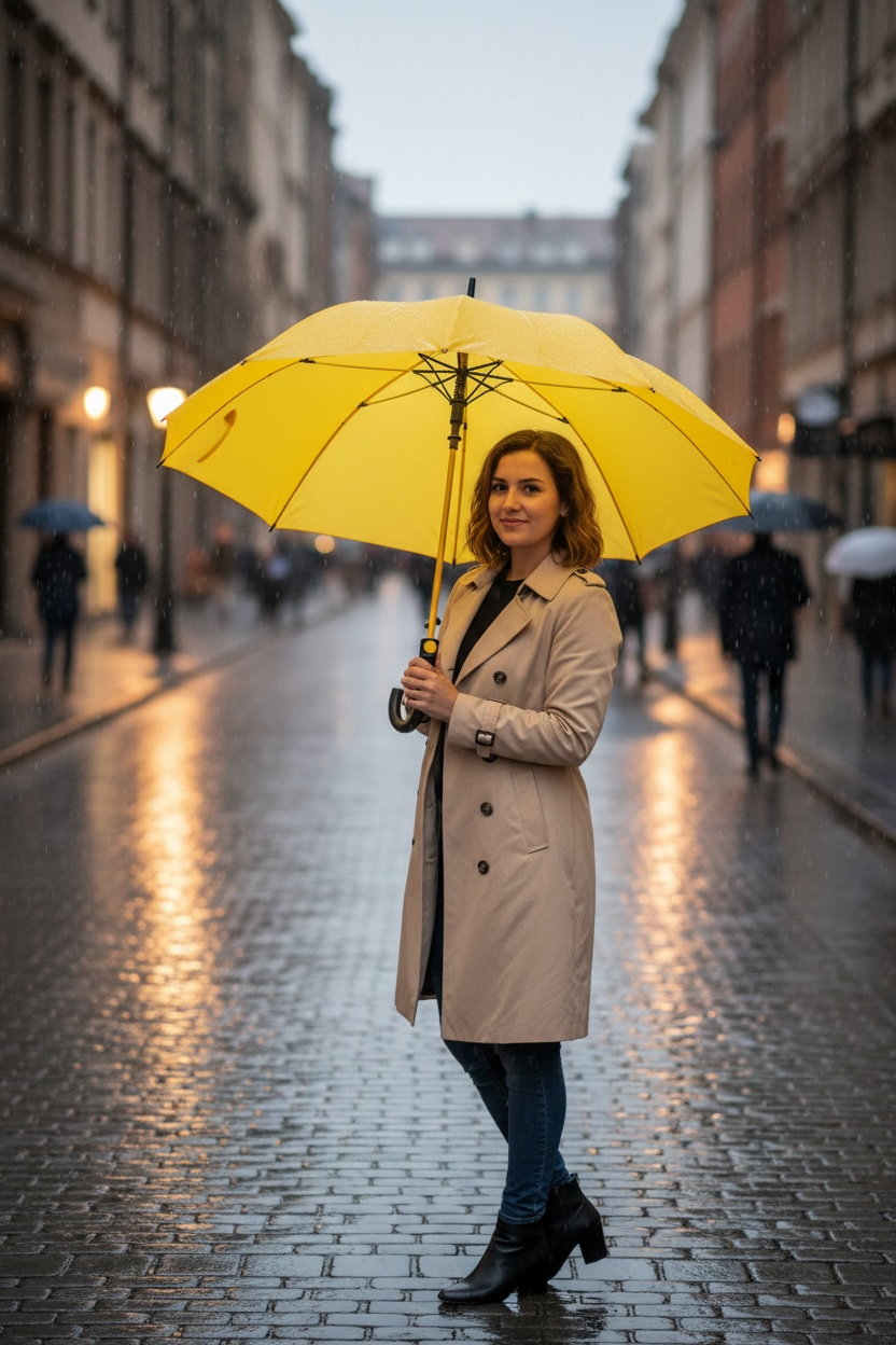 Yellow Long Umbrella