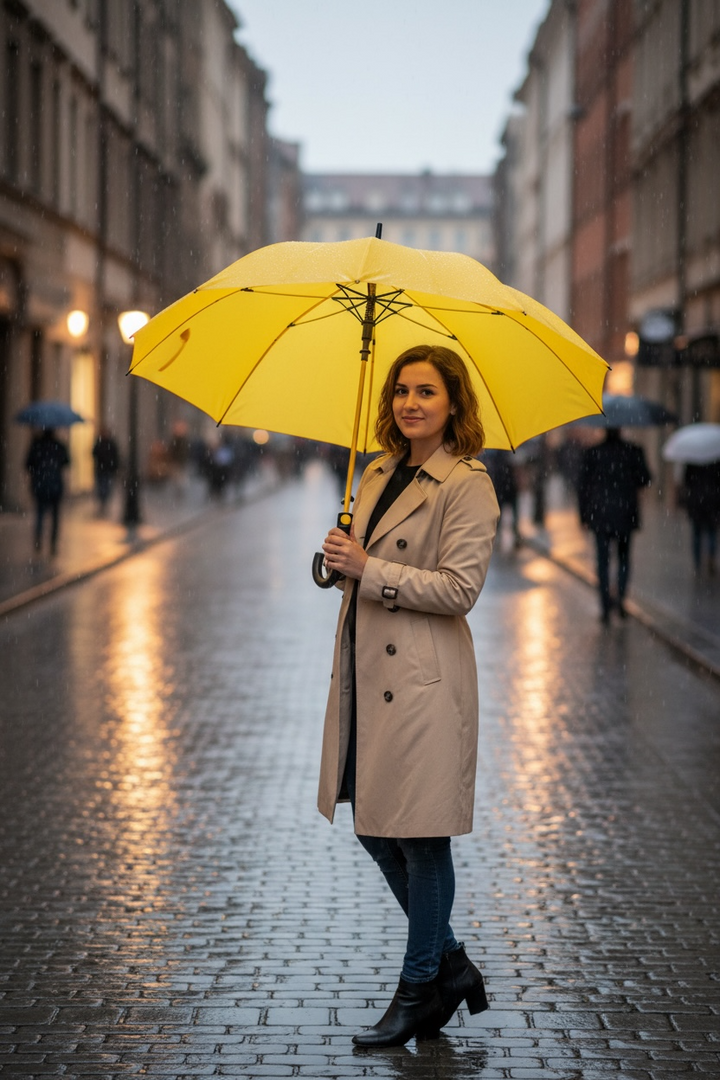 Yellow Long Umbrella