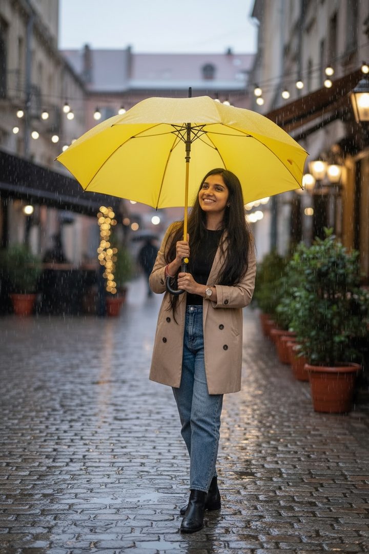 Yellow Long Umbrella