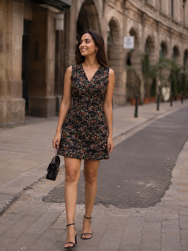 Black Forest Vegan Jacquard Dress