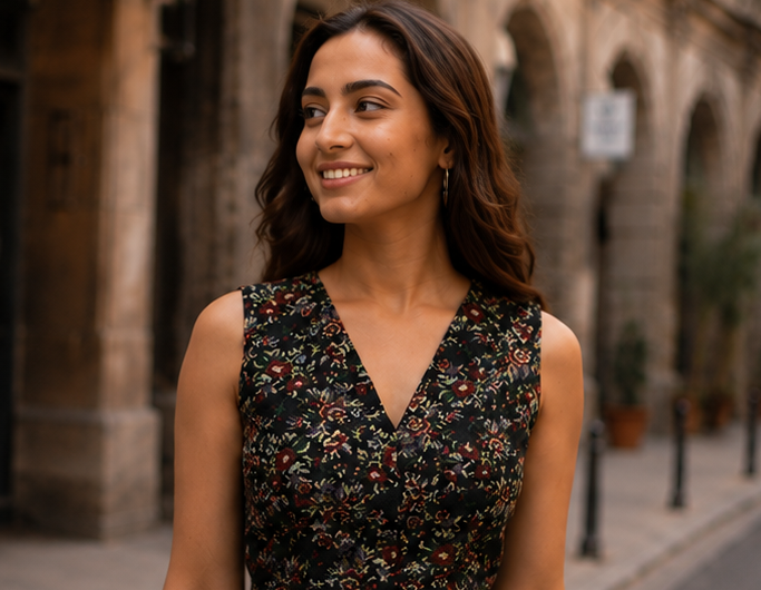 Black Forest Vegan Jacquard Dress