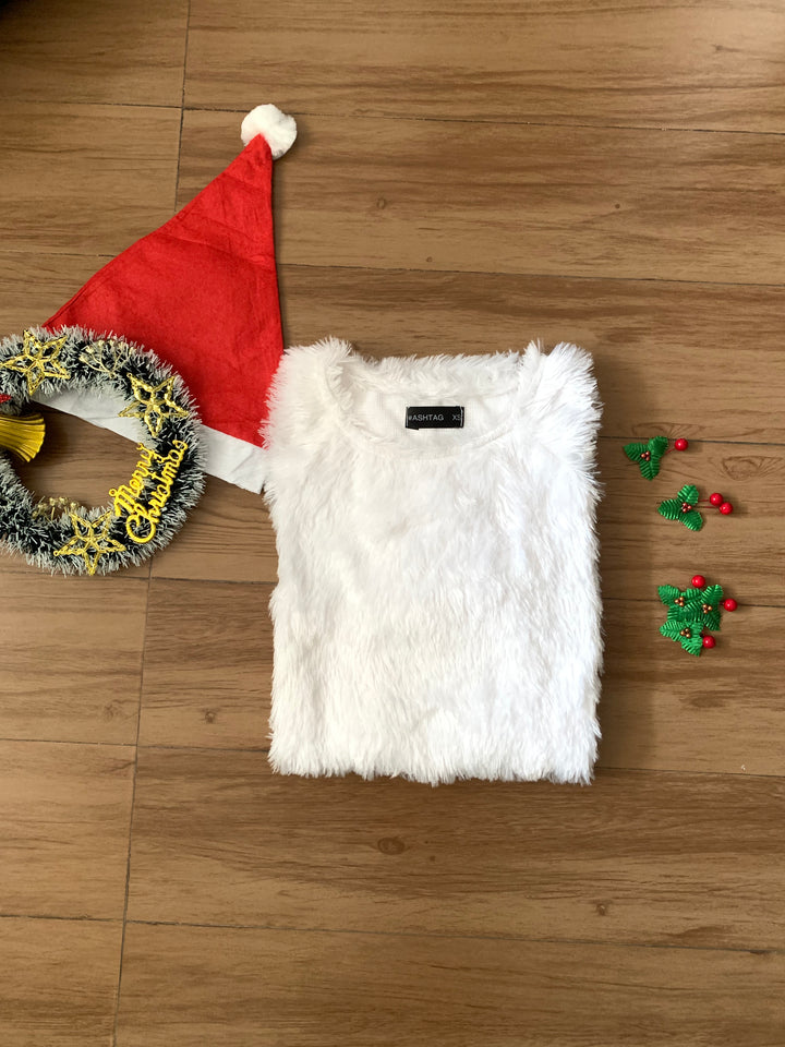 Snow White Faux Fur Sweatshirt