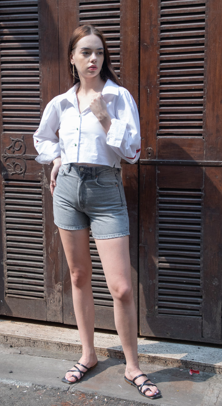 Cropped Cotton Shirt