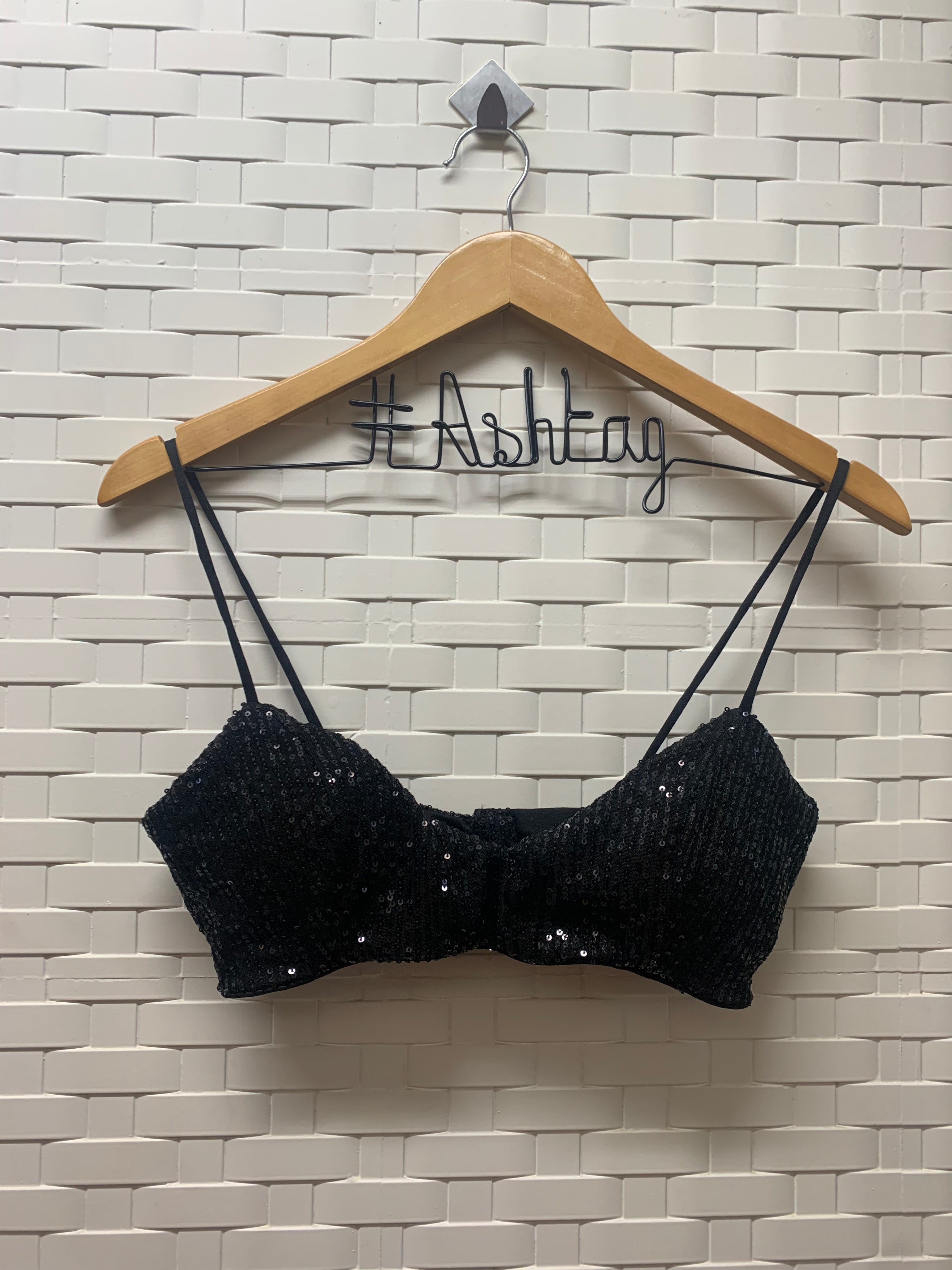 sparkly black bralette