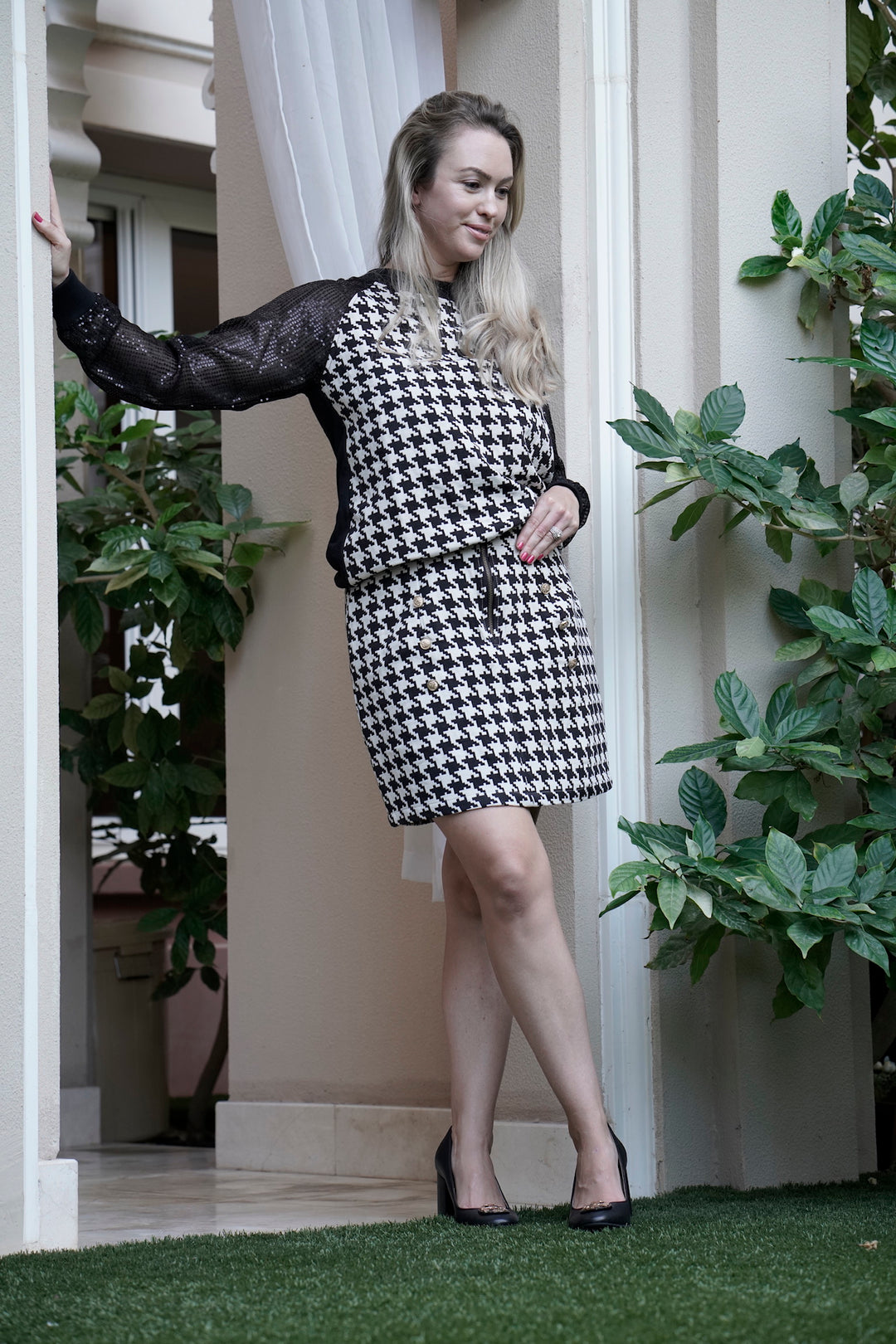Houndstooth Bling Coord Set