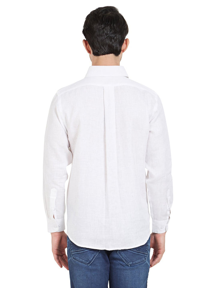 White Linen Casual Shirt