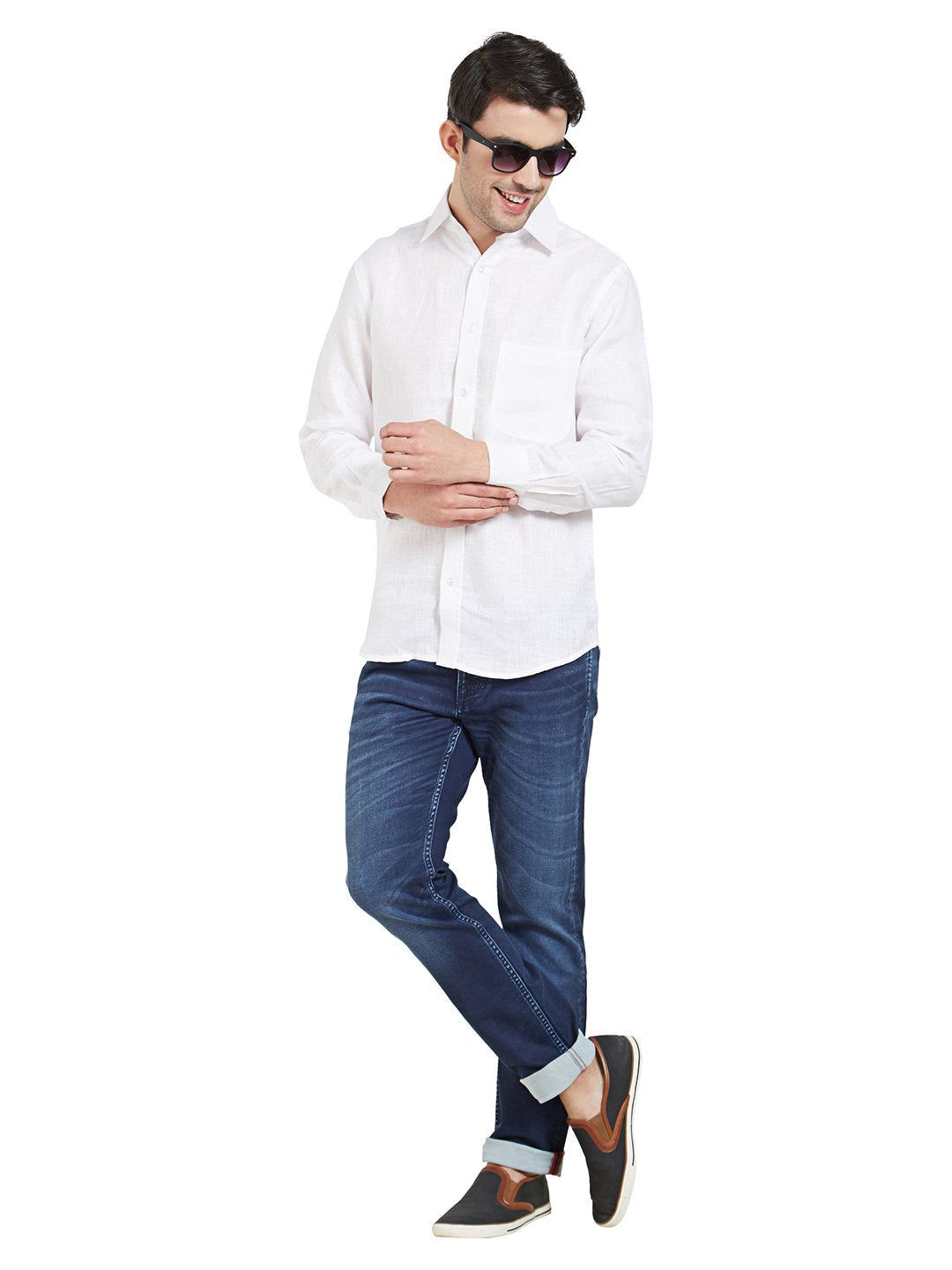 White Linen Casual Shirt