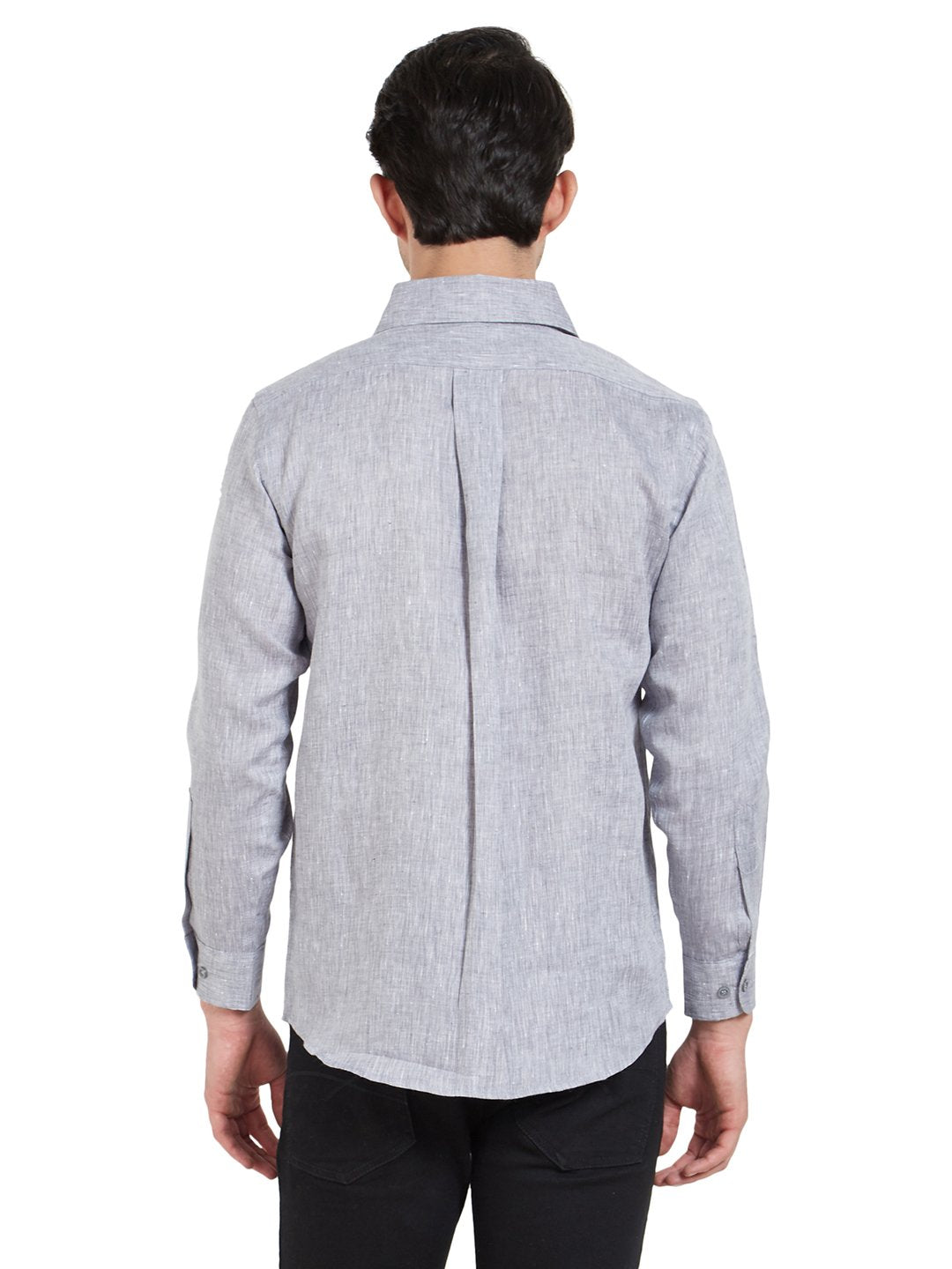 Grey Linen Casual Shirt