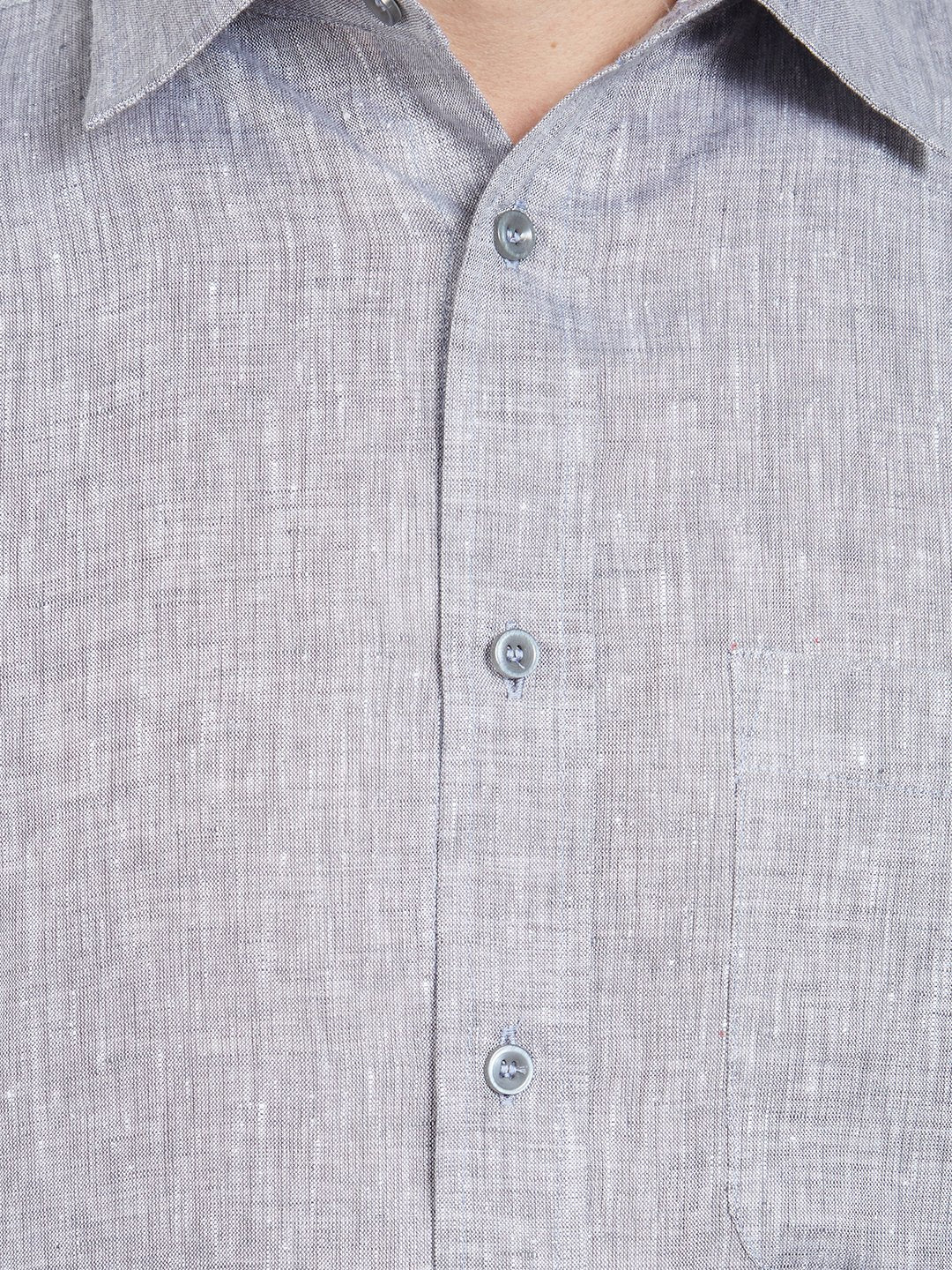 Grey Linen Casual Shirt