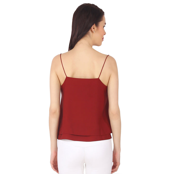 Red Cami Solid Top