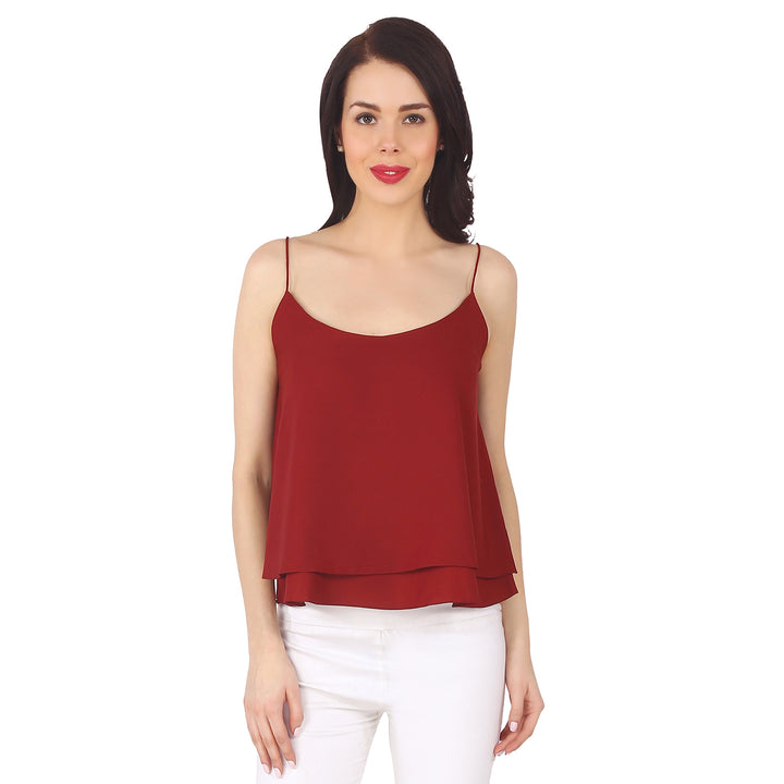Red Cami Solid Top