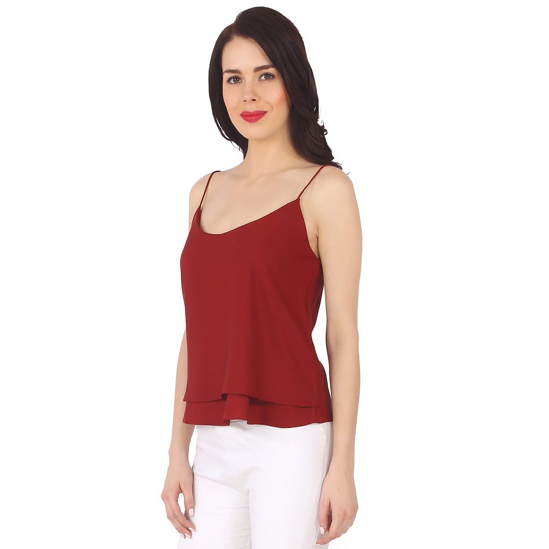 Red Cami Solid Top