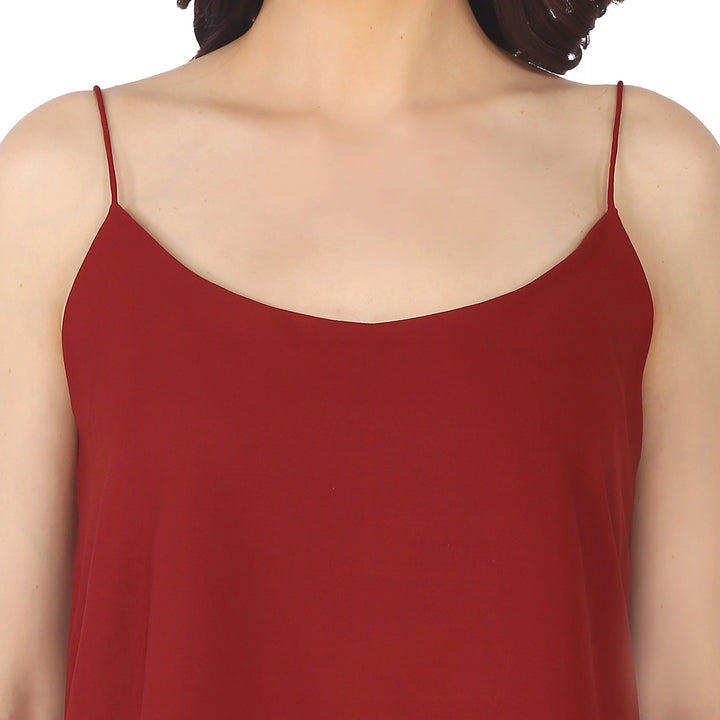 Red Cami Solid Top