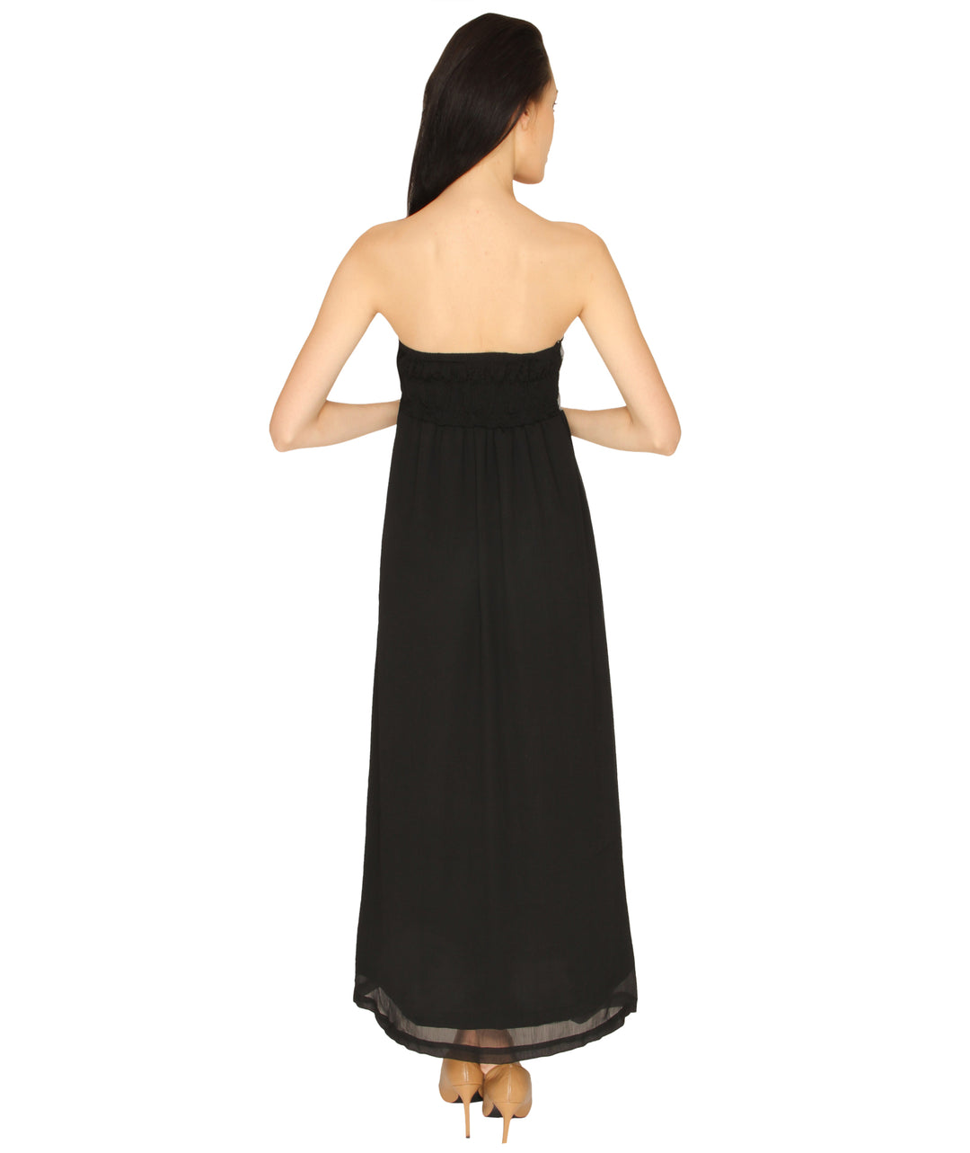 Black Sequins Chiffon Gown