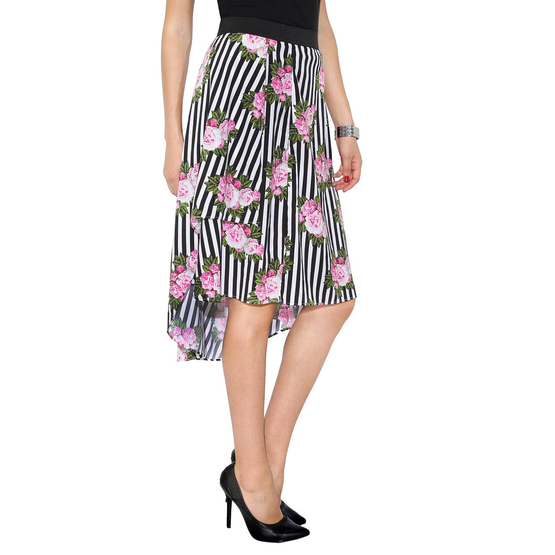 Striped & Floral Skirt