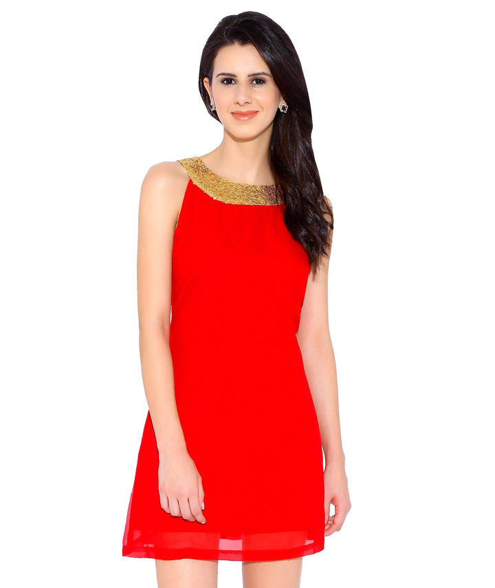 Red Georgette Dress