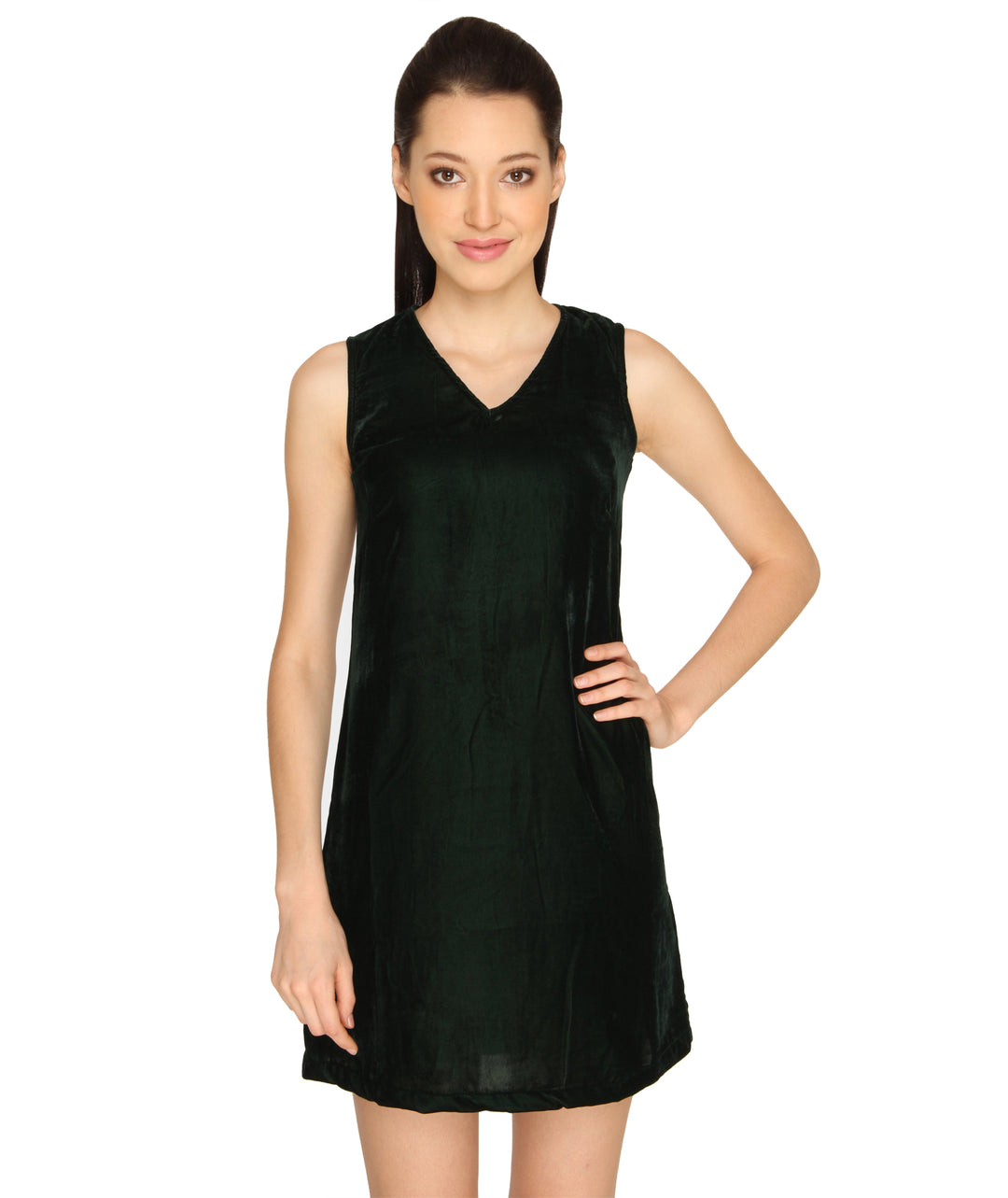 Velvet Green Dress
