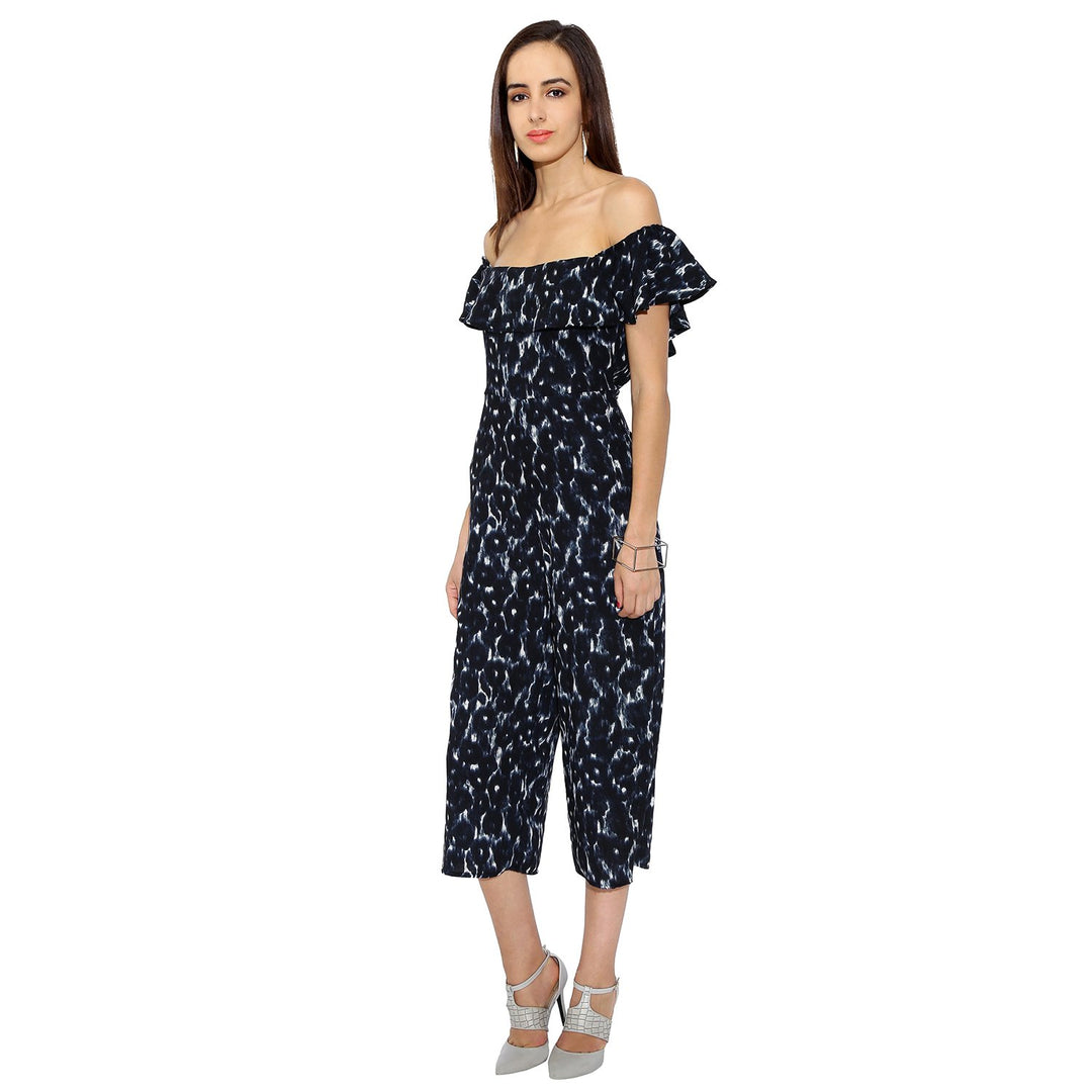 Frilled Printed Jumpsuit