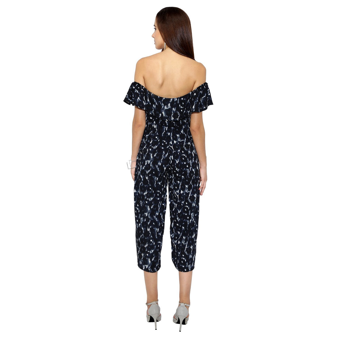 Frilled Printed Jumpsuit